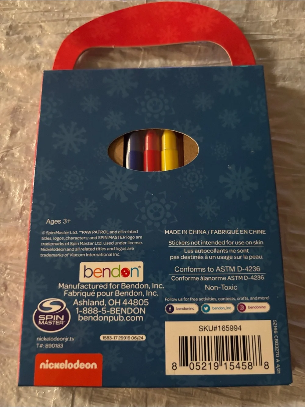 Nickelodeon PAW Patrol Red & Blue Holiday Carry-Along Activity Pad